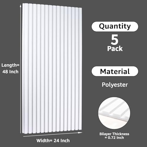 Art3dwallpanels Acoustic Panels, 5 Pack - Image 2