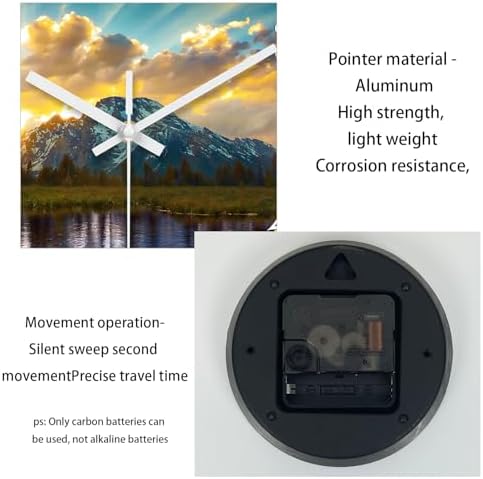 XFM Nature Landscape Wall Clock 16 Inch Sunrise Mountain - Image 6