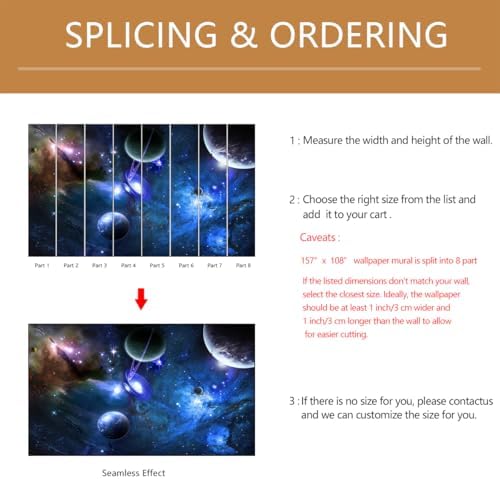 Galaxy Planet Wallpaper Mural Peel and Stick - Image 5