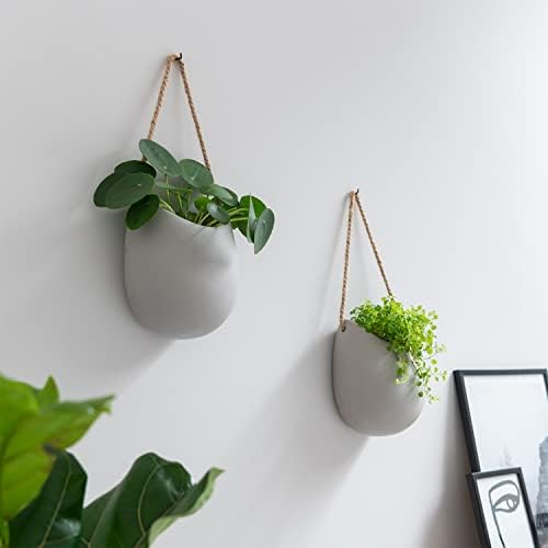 Kazai. Wall Planters -Ellie- | Hanging Ceramic Plant Pots 2 Pieces | Wall - Image 6