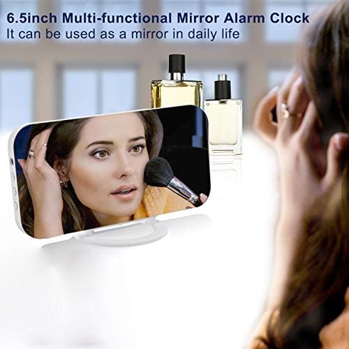 SZELAM Digital Clock Large Display, LED Electric Alarm Clocks Mirror Surface - Image 2
