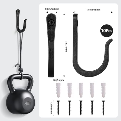 10 Pack Heavy Duty Wall Hooks, Decorative Coat Hooks, Hooks - Image 2