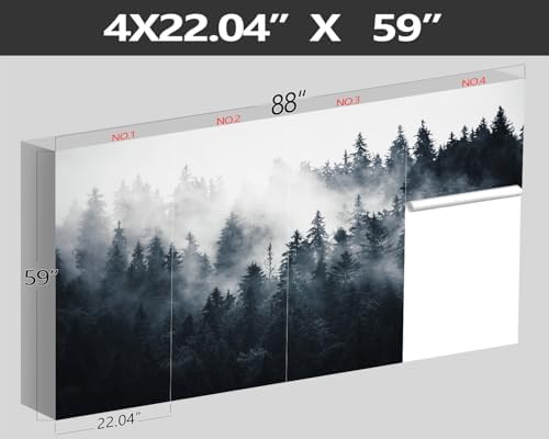 XMPMBM-Misty Forest Fabric Wallpaper Pine Forest Living Room Bedroom Bathroom - Image 4