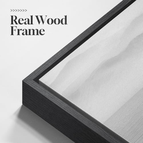 Framed Black and White Lake Pier Landscape Wall Art - Image 5
