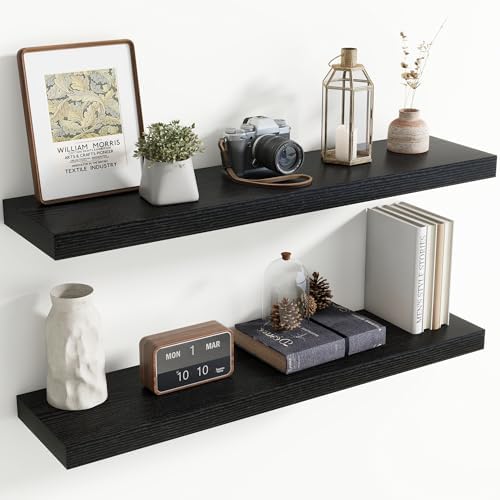 40 Inch Floating shelves for Wall, 8 Inch Deep, Invisible Brackets by Axeman