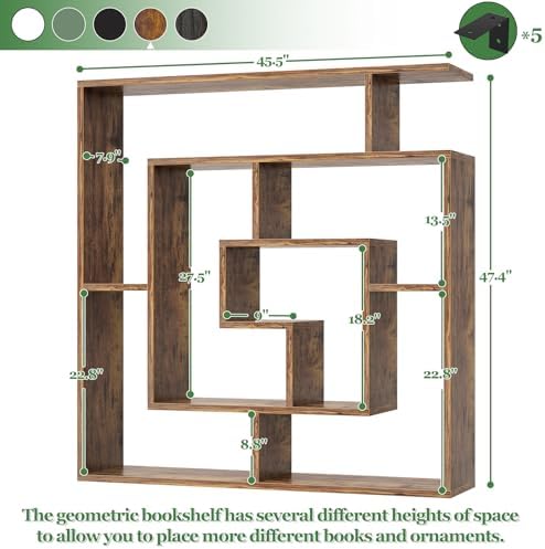 Geometric Wall Mounted Shelf, Freestanding Display Shelves - Image 3