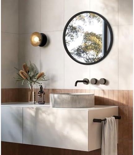 JJUUYOU Circle Wall Mirror 16 Inch Round Wall Mirror - Image 3