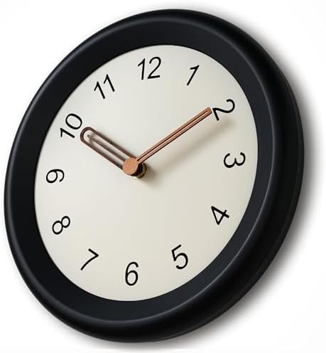 Mosewa 10" Wall Clock Silent Non-Ticking Battery Operated Wood Minimalist - Image 5