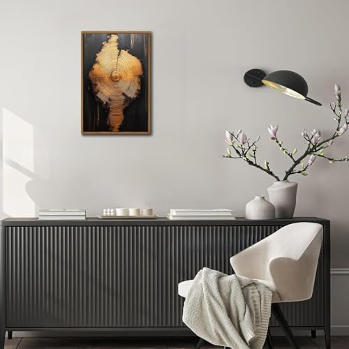 Tree Ring Wall Art Framed, Modern Nature Decor - Image 6