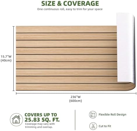 Elvone Peel and Stick PVC Slat Wood Wall Panel - Image 5