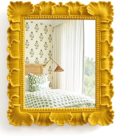Mirror Wall Decor with Resin Frame by TEIPAI