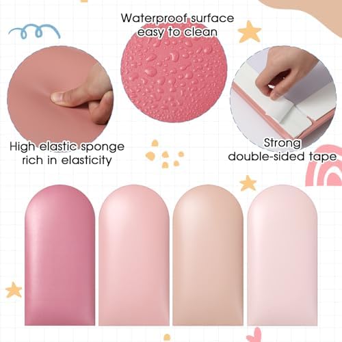 Jetec 12 Pcs Kids Wall Padding Panels, 1.18 Inch Thick Foam Wall Protector - Image 3