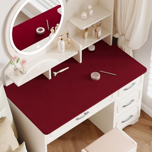 Dark Red Velvet Fabric Wallpaper Self Adhesive Velvet Drawer Liner - Image 4
