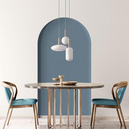 WADILE Grasscloth Peel and Stick Wallpaper 23.6 x 472 in Navy Blue - Image 4