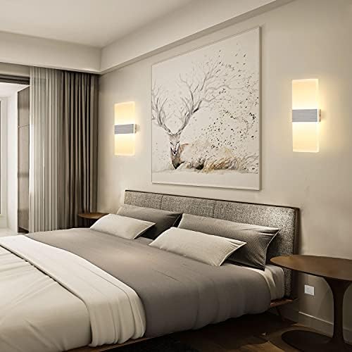 Lightess Dimmable Modern Acrylic LED Wall Sconces 12W Warm White - Image 3