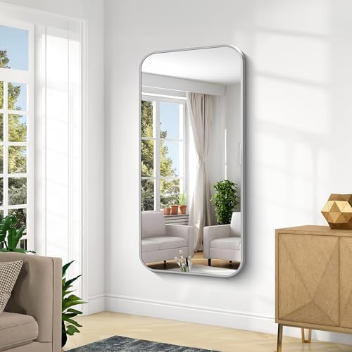 KOCUUY Silver Bathroom Mirror, 60x30 Inch Large Bathroom Mirror - Image 5