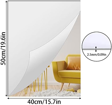 Acrylic Mirror Sheet for Wall, 15.7" x 19.6" x 1Pcs - Image 2