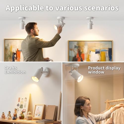 Industrial wall Light, Adjustable Retro White, wall Mounted Spotlight, Hallway - Image 5