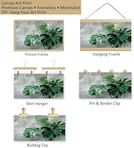 Canvas Wall Art Surreal Monstera Leaf Poster Canvas Painting Print - Image 6