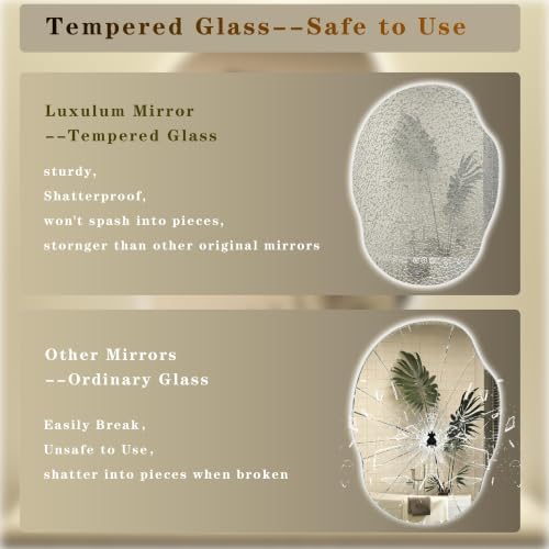 Irregular-Shaped Backlit LED Lighted Bathroom Mirror 22x30 - Image 6