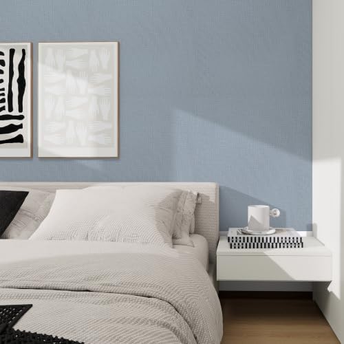 Blue Grasscloth Peel and Stick Wallpaper 15.7"x200" - Image 5