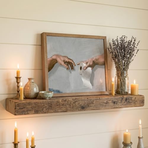 Funny Bathroom Wall Art, The Creation of Adam Toilet Paper Canvas Print - Image 2