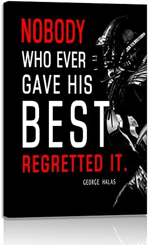 Football League Sports Decor • Superstar Quote Inspirational Poster Canvas Wall by AMARTSUN