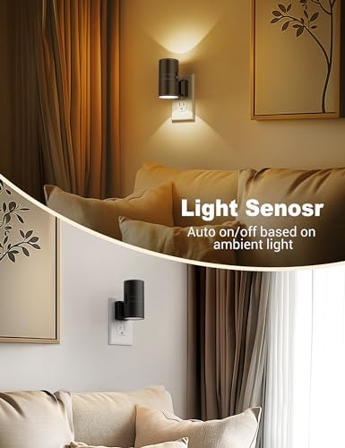 JandCase Night Lights Plug into Wall, Dimmable Night Light, 4 Pack - Image 3