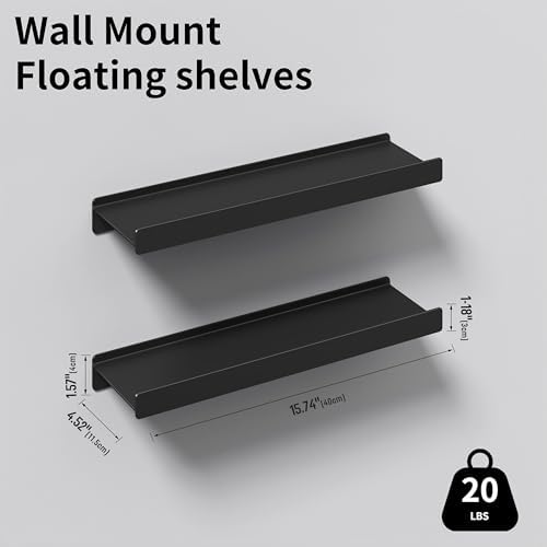 Small Shelves for Wall, Metal Floating Shelves Wall Mounted - Image 3