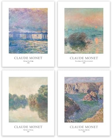 EVOLE HOME Claude Monet Art Prints, Unframed 8x10 Art Prints, Giclée Prints by Gicl%C3%A9eArtPrints