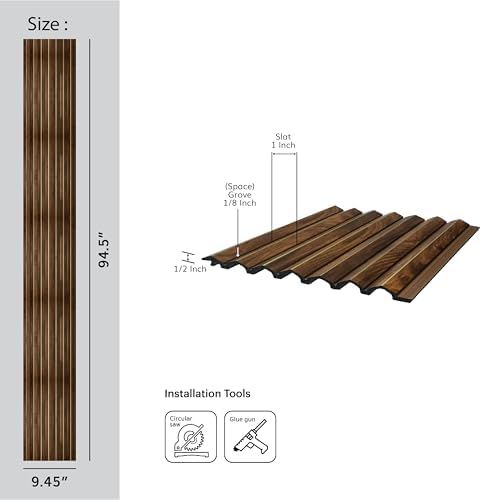 From Plain To Beautiful In Hours MG-1507-8f-5 Gilded Peaks Wood Slat Walls 94.5 - Image 3