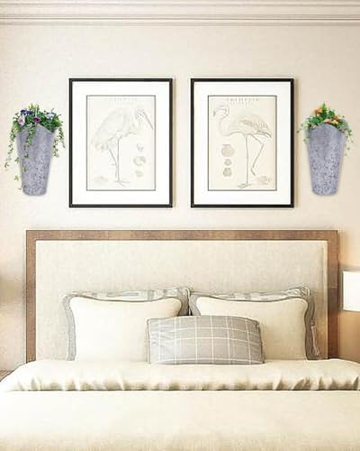 vensovo 2 Pack 12 Inch Galvanized Wall Planters - Image 5