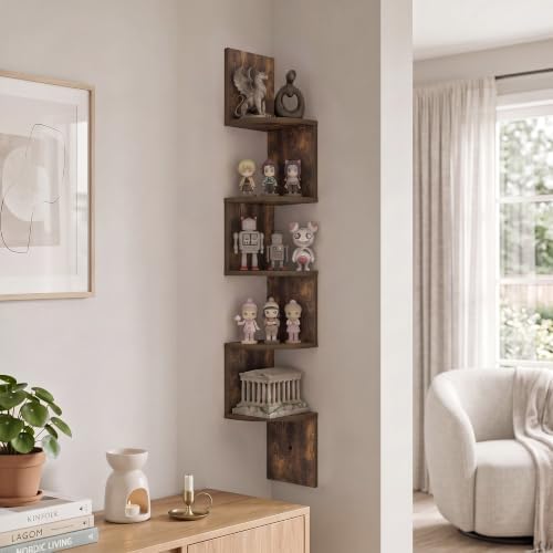 Furinno Rossi 5-Tier Corner Floating Book Shelves - Image 4