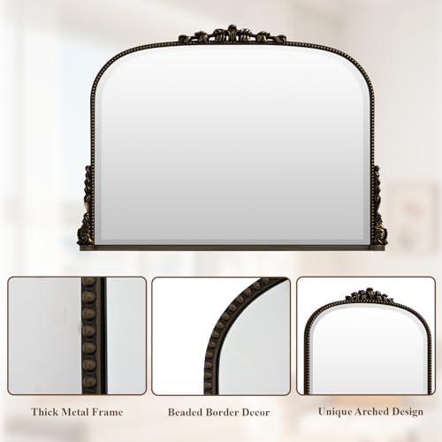 27"×36" Bronze Wide Arched Wall Mirror - Image 4