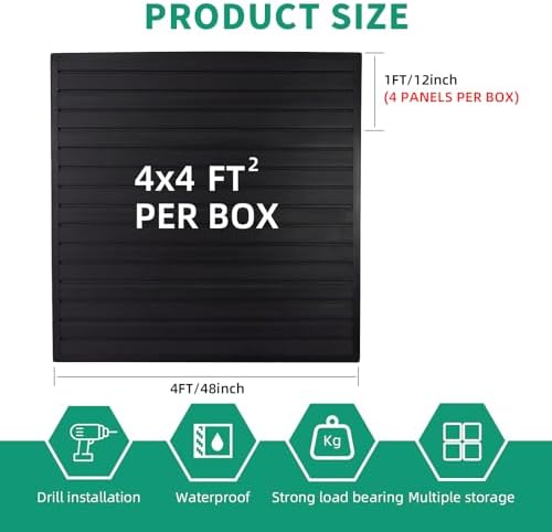 FRAYSCENT Slat Wall Paneling Garage Slat Wall Storage Systems Slatwall Panels - Image 2