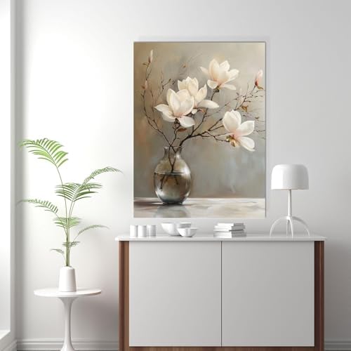 daktenn Floral Canvas Wall Art Bathroom Wall Art Pictures Wall Decor Home Decor - Image 5