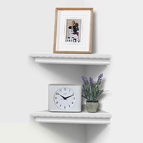 ZGZD White Corner Shelf Wall Mounted Storage Display Shelves by ZGZD