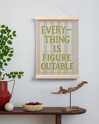 FGFK Everything Is Figureoutable Wall Art Poster Hanger Frame, Motivational - Image 3