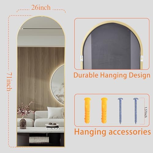 AUYHM nanoglass Arch Mirror Full Length, Standing Mirrors Full Body Mirrors - Image 2