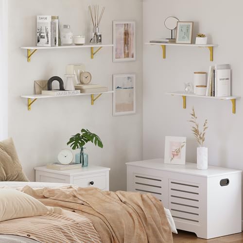 DINZI LVJ Long Wall Shelves, 31.5Inch Wooden Wall Mounted Shelves - Image 6