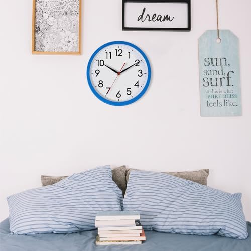 AKCISOT 10 Inch Wall Clock, Silent Battery Operated Analog Clock - Image 4
