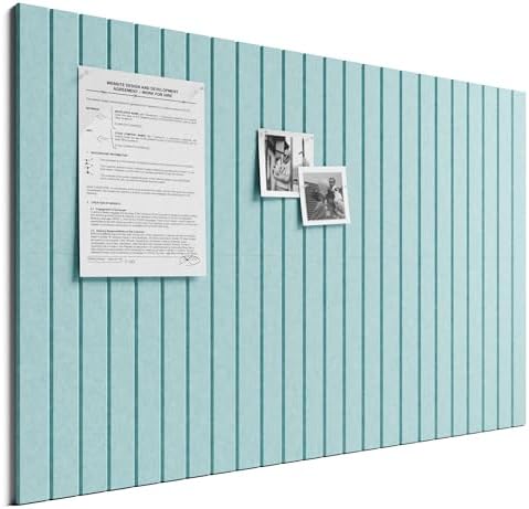 Bumusty 36"x 24" Large Felt Bulletin Board Tiles, Aqua Blue by BUMUSTY