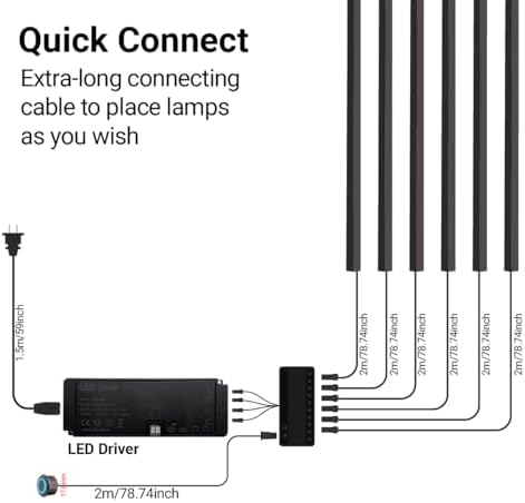 HAMRVL Black CCT LED Recessed Lighting Kit, Self-Adhesive Dimmable LED Lights - Image 6