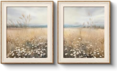 VIYYIEA Framed Autumn Daisy Field Wall Art Set by VIYYIEAART