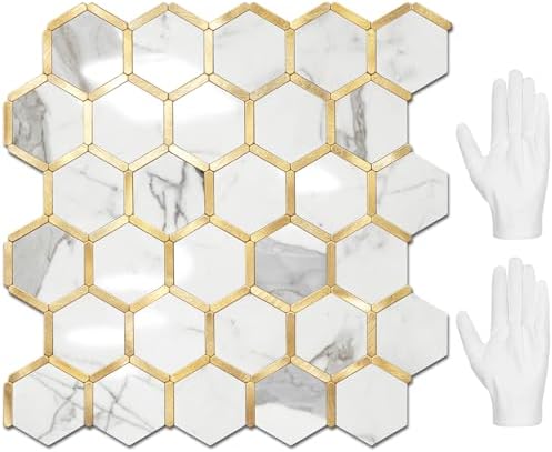STICKGOO Hexagon Peel and Stick Backsplash Tile, Stick on Backsplash by STICKGOO