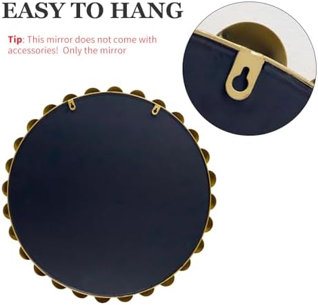 Round Gold Mirror 28'', Spherical Frame Round Mirror - Image 6