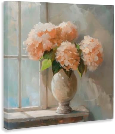 Stupell Industries Pink Hydrangea Sunlit Vase, 36 x 36 Inch Canvas Wall Art - Image 2