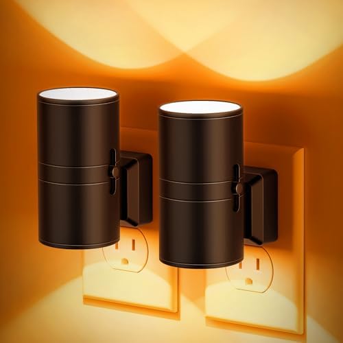 JandCase Amber Night Lights Plug into Wall, Dimmable Night Light Plug in by JandCase