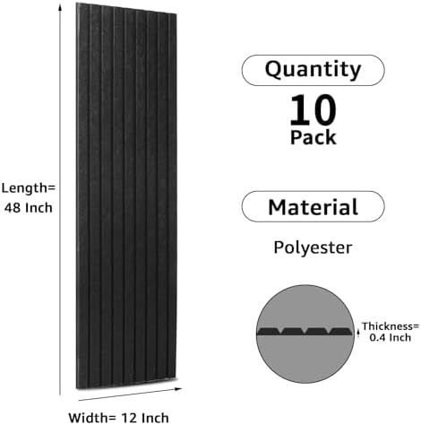 Art3dwallpanels Acoustic Panels, 10 Pack - Image 3