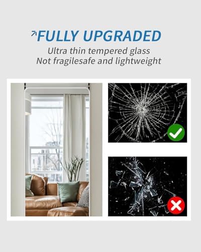 DMWOODFL 48"x14" Rounded Rectangle Over The Door Mirror - Image 6